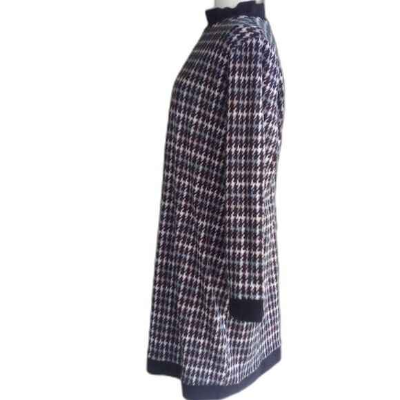 Susan Graver Dress Jacquard Sweater Knit Houndstooth Pattern Neutral Colors XL - Picture 3 of 12